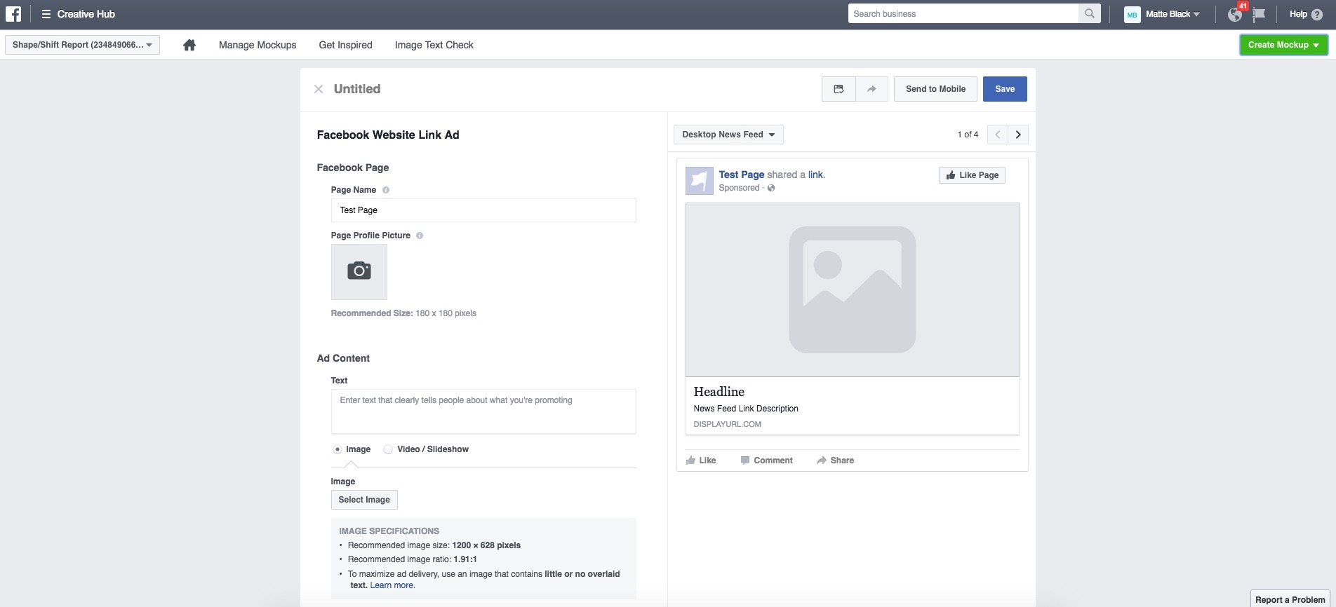 If you want to check this for your ad image but did not create a mockup using creative hub, you can access facebook's text overlay tool here . Win Your Next Ad Campaign With Facebook S Creative Hub Another Insight