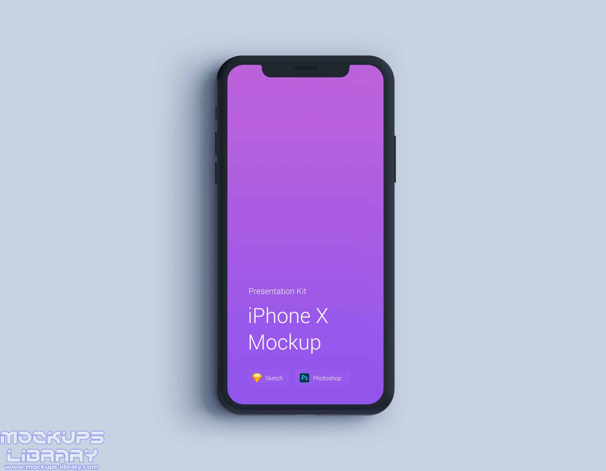 A free sample mockup set (full version) showing stationery scenes with apple devices. Free Iphone Mockup Iphone X Clay Mockup Psd Mockups Library