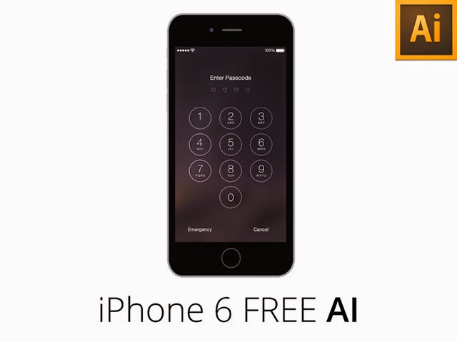 Bonus for fans of illustrator . Iphone 6 Mockup Wireframe Ai Freebies Psd