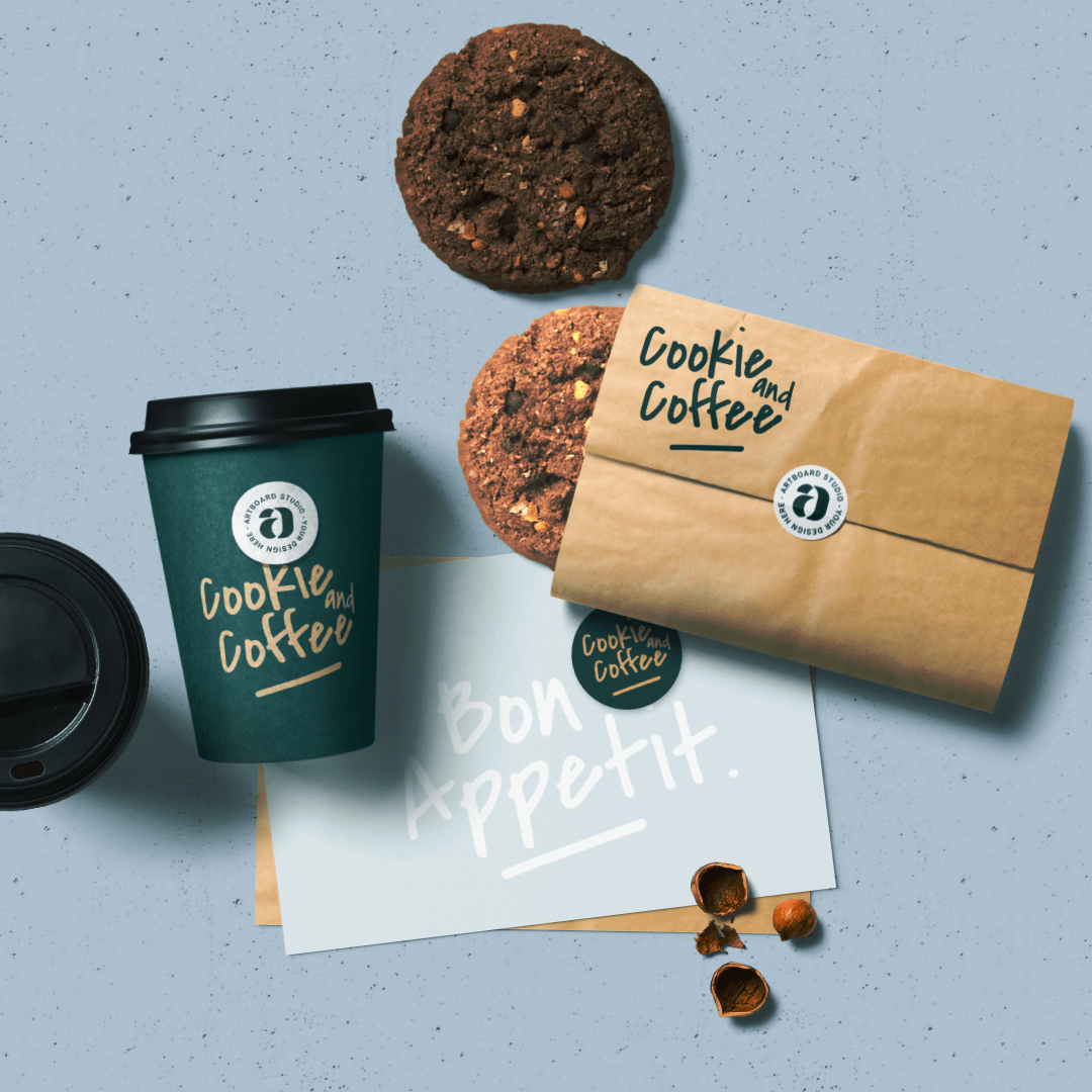 This is supreme quality mock up which is perfect for all kinds coffee branding and labelling projects. Cafe Branding Mockup Scene