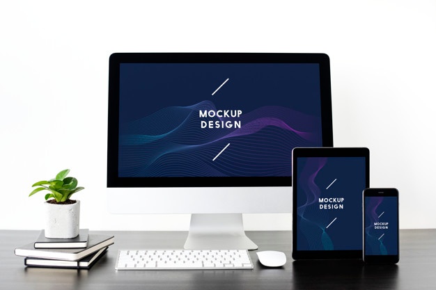 30+ Download Computer Mobile Tablet Mockup&nbsp;PSD