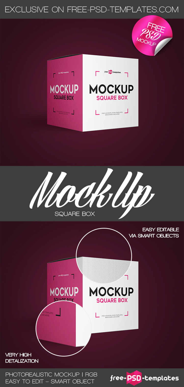 48+ Download Square Cube Mockup Free PSD